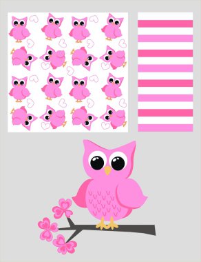 Three different patterns clipart