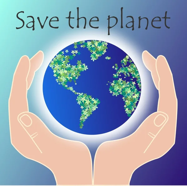 Salvar el planeta — Vector de stock