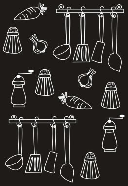 Kitchen pattern clipart