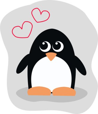 A sweet little penguin clipart