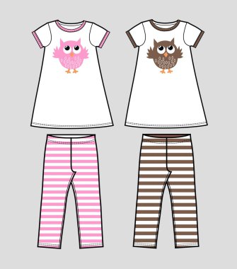 Pattern for childrens wear clipart