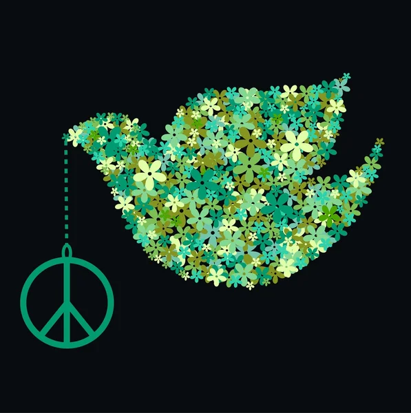 Pigeon colombe de paix — Image vectorielle