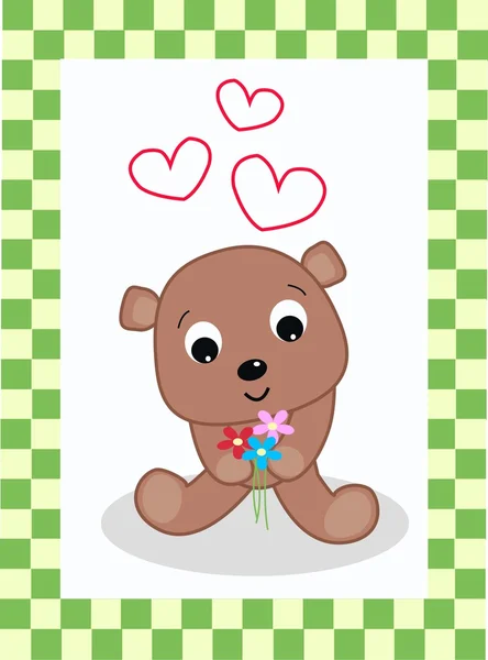 Oslava medvěd láska — Stockový vektor