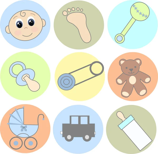stock vector Baby icons