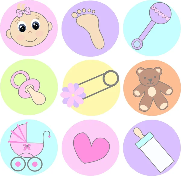 stock vector Baby icons