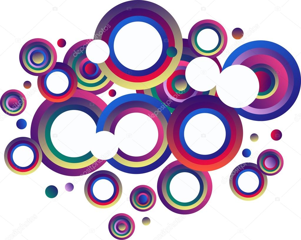 Background circles colourful modern
