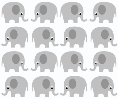 Seamless elephant pattern clipart