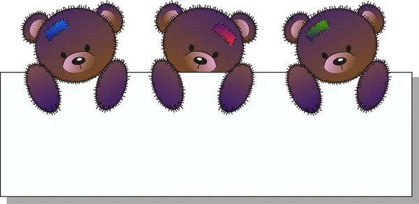A header with cute bears — Stock Vector