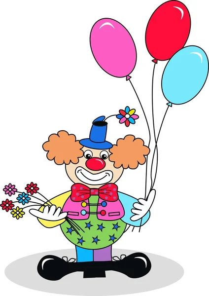 Ein glücklicher Clown — Stockvektor