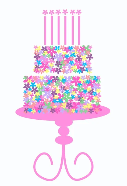 Pastel de cumpleaños feliz — Archivo Imágenes Vectoriales