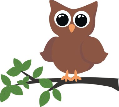 A brown owl clipart