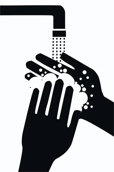 Lávate las manos — Vector de stock