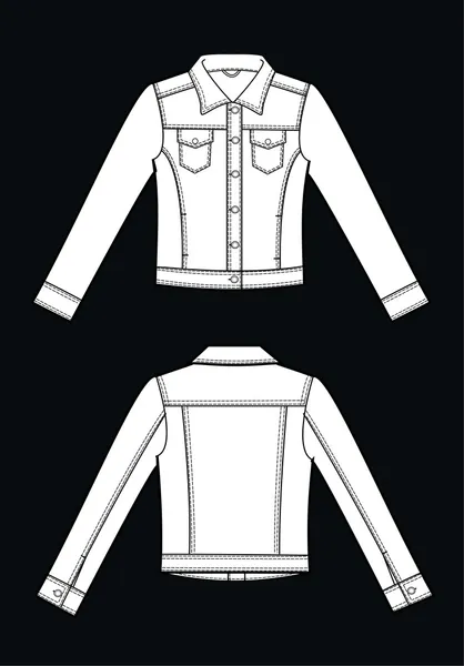 Schizzo di indumento di una giacca — Vettoriale Stock