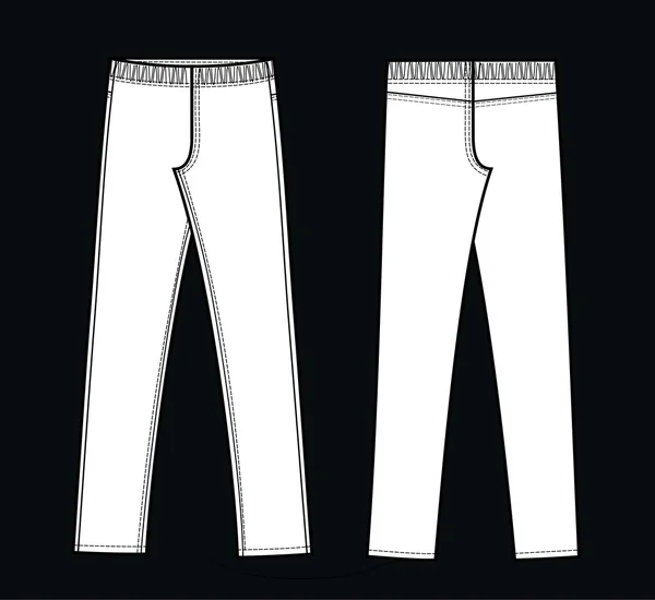 Kleidungsstück Skizze Leggings Hose — Stockvektor