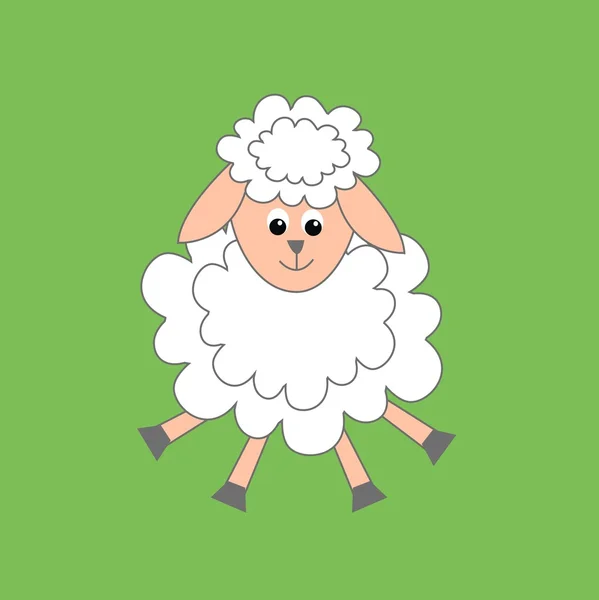 かわいい小さな羊 — ストックベクタ