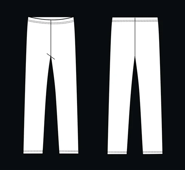 Kleidungsstück Skizze Leggings Hose — Stockvektor