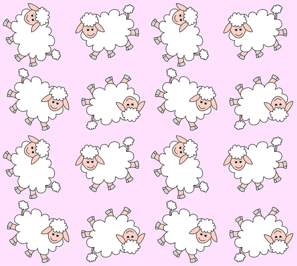 Semaless pattern lamb — Stock Vector