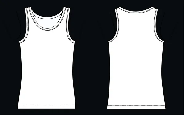 Dessus de lin croquis vêtement — Image vectorielle