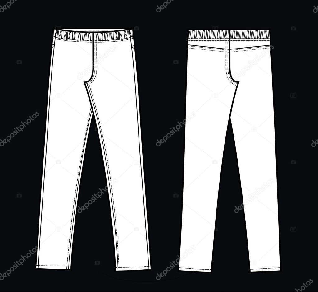 Garment sketch leggings pants — Stock Vector © popocorn #7934736