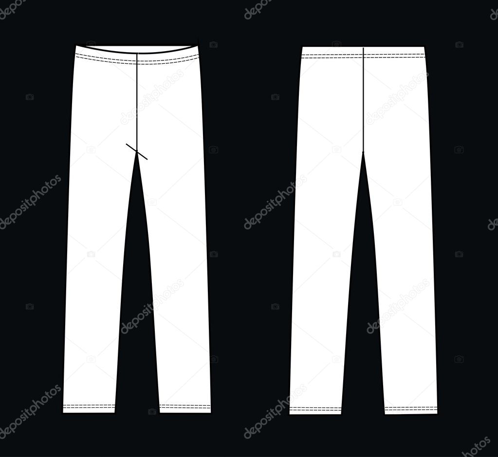 Garment sketch leggings pants — Stock Vector © popocorn #7934829