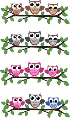 Four different headers or banners clipart