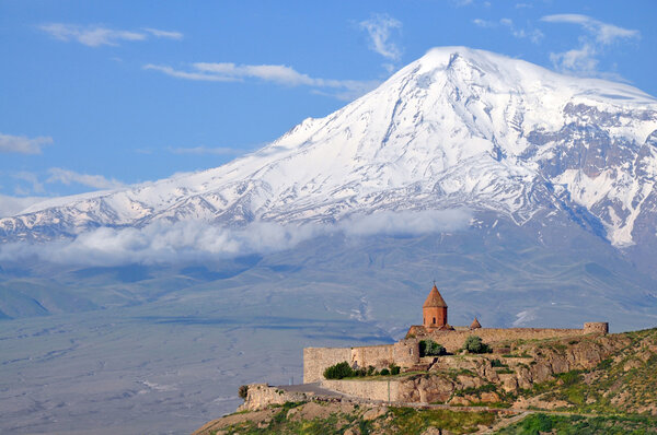 Sacred Khor Virap monastery in Armenia