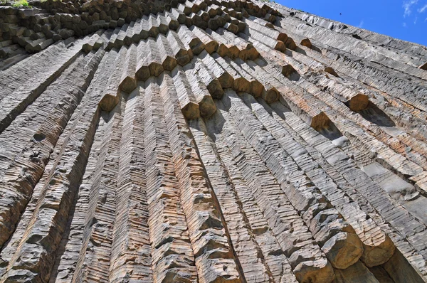 Basalt columns of Garni gorge — Stock Photo, Image