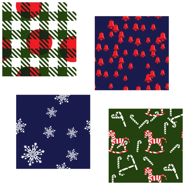 Conjunto de patrones de Navidad — Archivo Imágenes Vectoriales