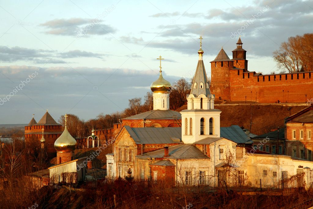 Church of Elijah the Prophet and Kremlin. Nizhny Novgorod, Russi