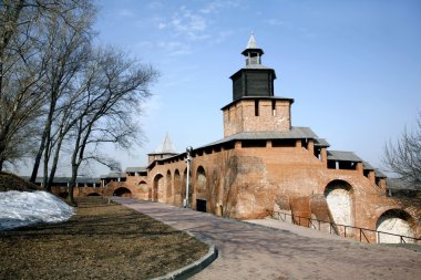 Clock Tower in Kremlin Nizhny Novgorod Russia clipart