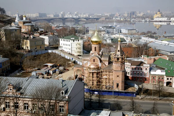 Vista de primavera de Nizhny Novgorod Rússia — Fotografia de Stock