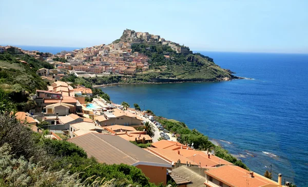 Medieval town Castelsardo on Sardinia, Italy with traditional ho — Stock Photo, Image