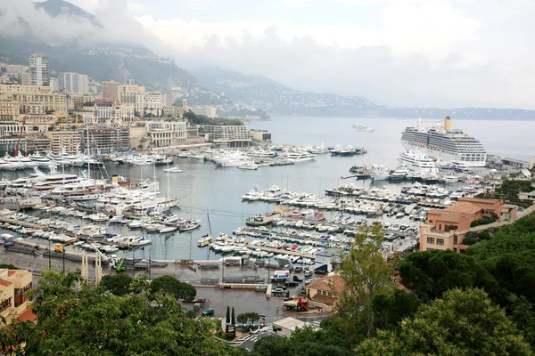 Vista del puerto de Mónaco, Monte Carlo — Foto de Stock