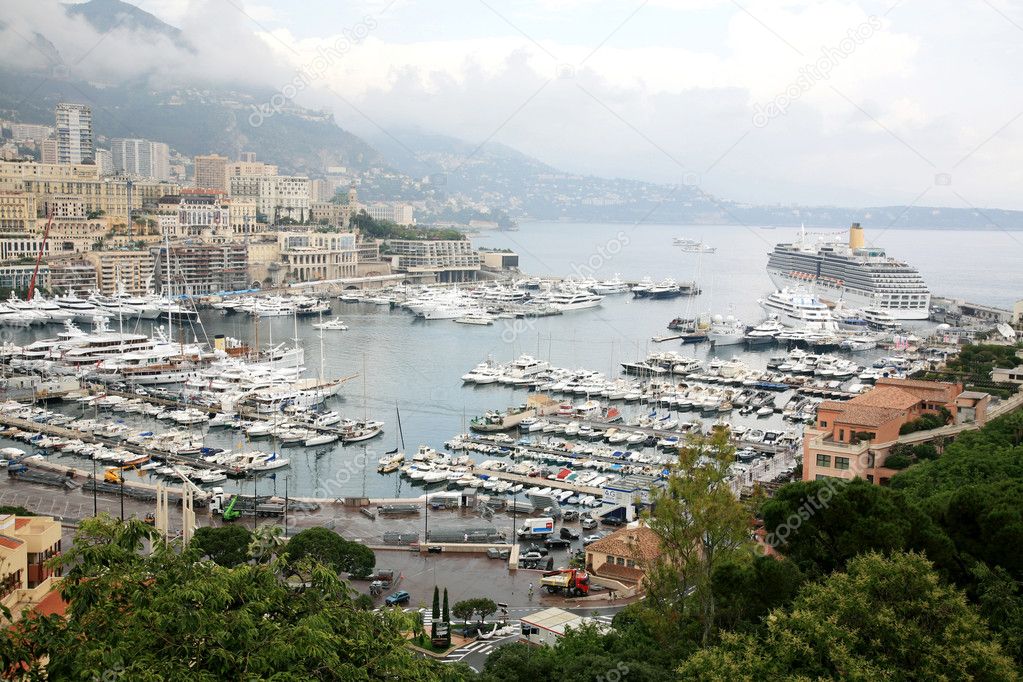 View of Monaco harbour, Monte Carlo