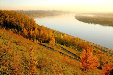 Autumn park in Nizhny Novgorod, Russia clipart