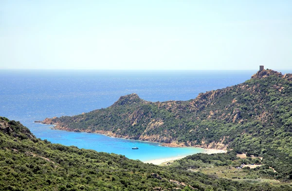 Blue lagoon in Corsica, France — Stock Photo, Image