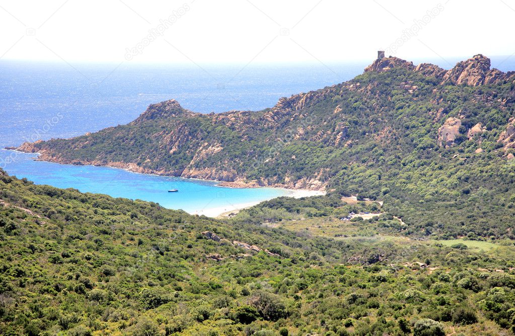 Blue lagoon. Corsica, France