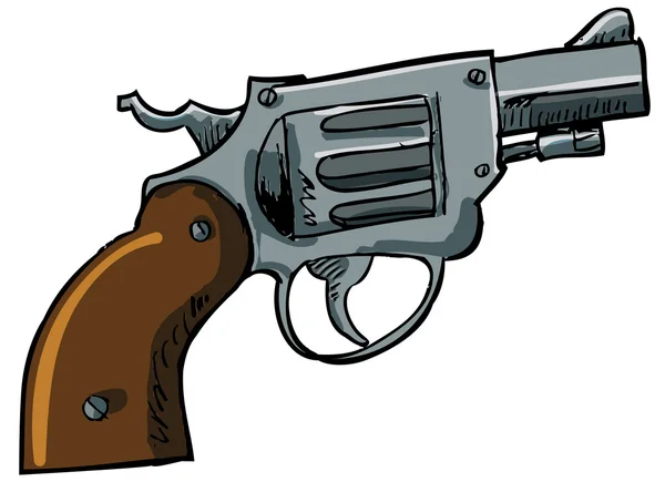 Illustration of a snub nose revolver — Stock Vector