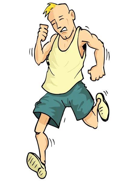 Kreslený běžící muž — Stockový vektor