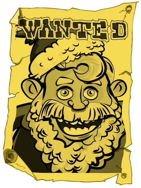 A wanted Santa poster — Stock Vector
