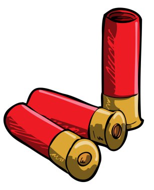 Hand drawn illustration of shotgun shells clipart