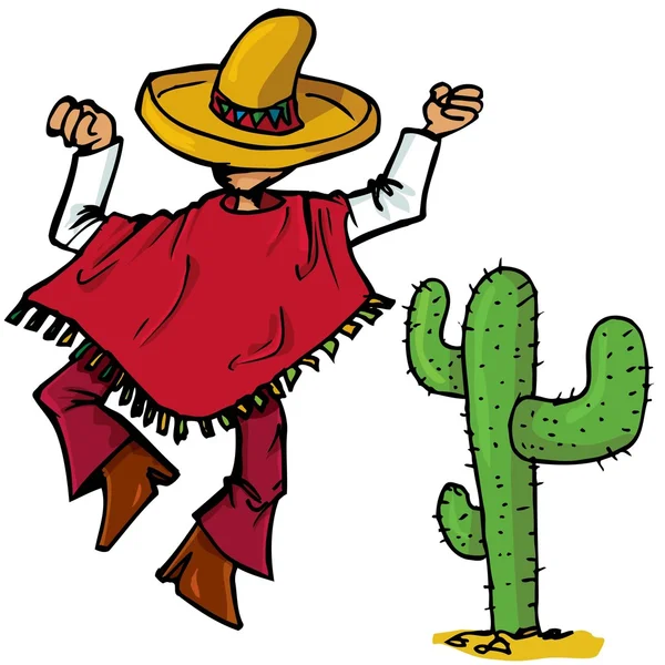 1 つの白メキシコのパーセルを漫画します。 — ストックベクタ