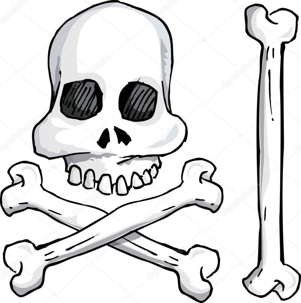 Illustration of skull and crossbones