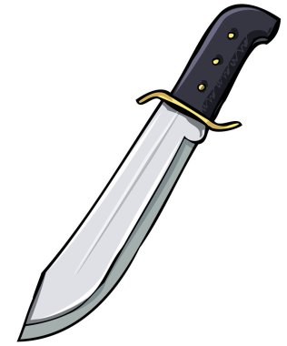 Illustration of big dagger clipart