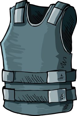 Illustration of bullet proof vest clipart