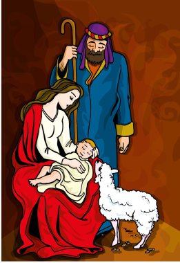 Beautiful Nativity Illustration clipart