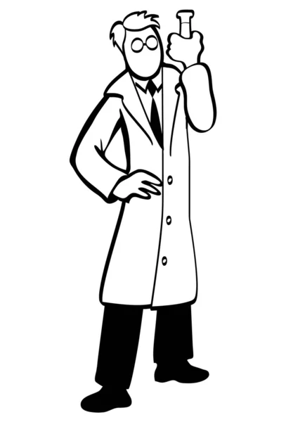 Illustration médicale simplifiée en noir et blanc — Image vectorielle