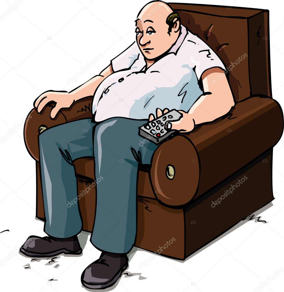 Cartoon of a Couch Potatoe
