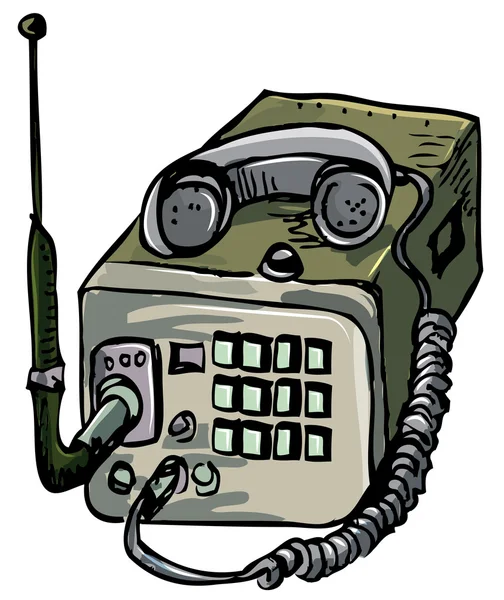 Eski savaş zamanı radyo çizimi — Stok Vektör