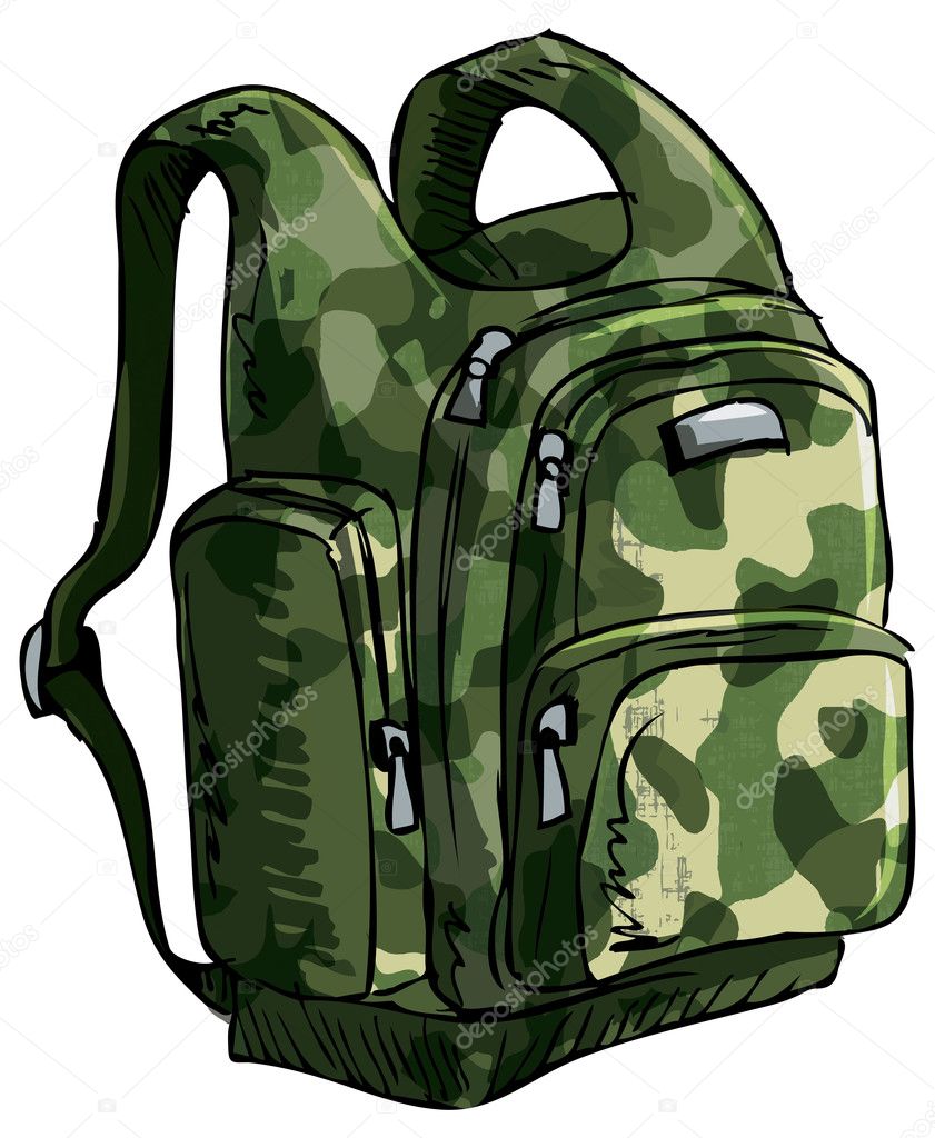 Illustration of a backpack.
